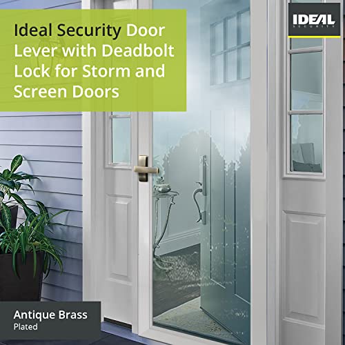 Ideal Security Door Lever With Deadbolt Lock For Storm And Screen Doors (4-Piece Set) #TOP1