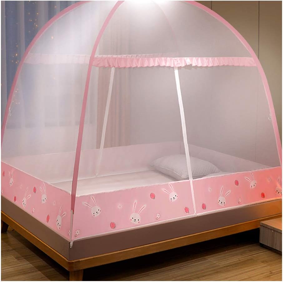 Pop Up Mosquito Net, Free Installation Compact and Lightweight Folding,Keeps Away Insects & Flies Mesh Mosquito Bed Net (Color : 5, Size : 1.2 * 2m)