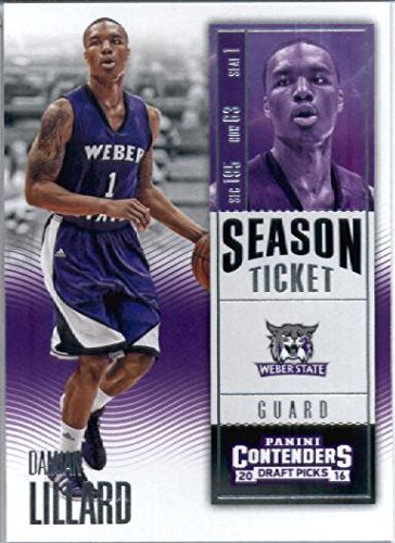 2016-17 Panini Contenders Draft Picks #20 Damian Lillard Weber State Wildcats Basketball Card