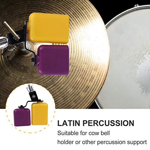 Drum Block Set Plastic Latin Percussion Instrument Kit Sound High Pitched Block Drum Cow Bell Accessory #TOP4