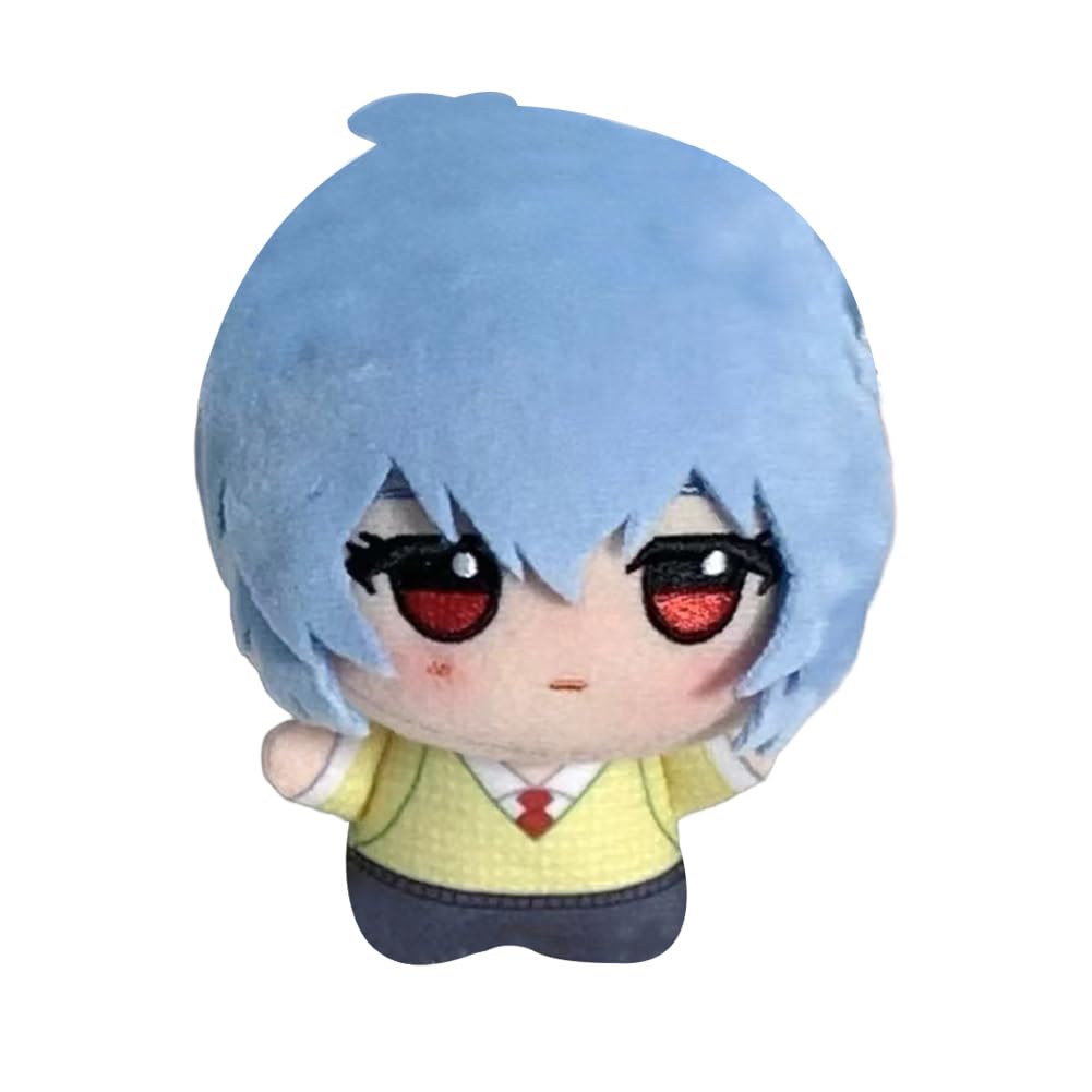 Zhongkaihua Ayanami Rei Plush Pendant Anime Figure Soft Stuffed 10CM Cute Pendants Gifts Collection Decorations