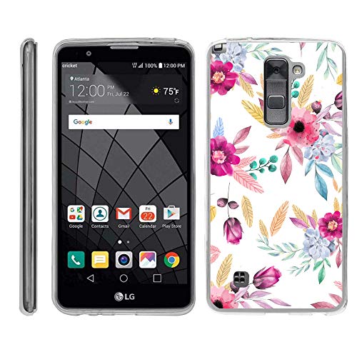 TurtleArmor | Compatible with LG Stylus 2 Case | LG G Stylo 2 Case [Flexible Armor] Flexible Slim Fitted TPU Bumper Case Cover - Flower 5