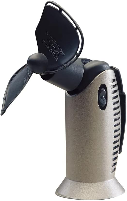Tiny Tornado II. Heavy Duty Handheld Fan. Standing Option. Built to Last., Titanium, Small