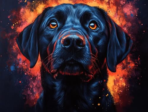 Diamond Painting Noir Anti-Stress | Kit Complet Grand Format Facile