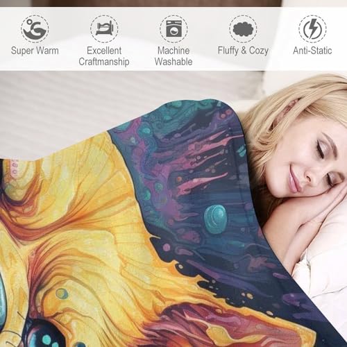 Couverture en flannel lavable en machine, plaid chaud et doux pour chien