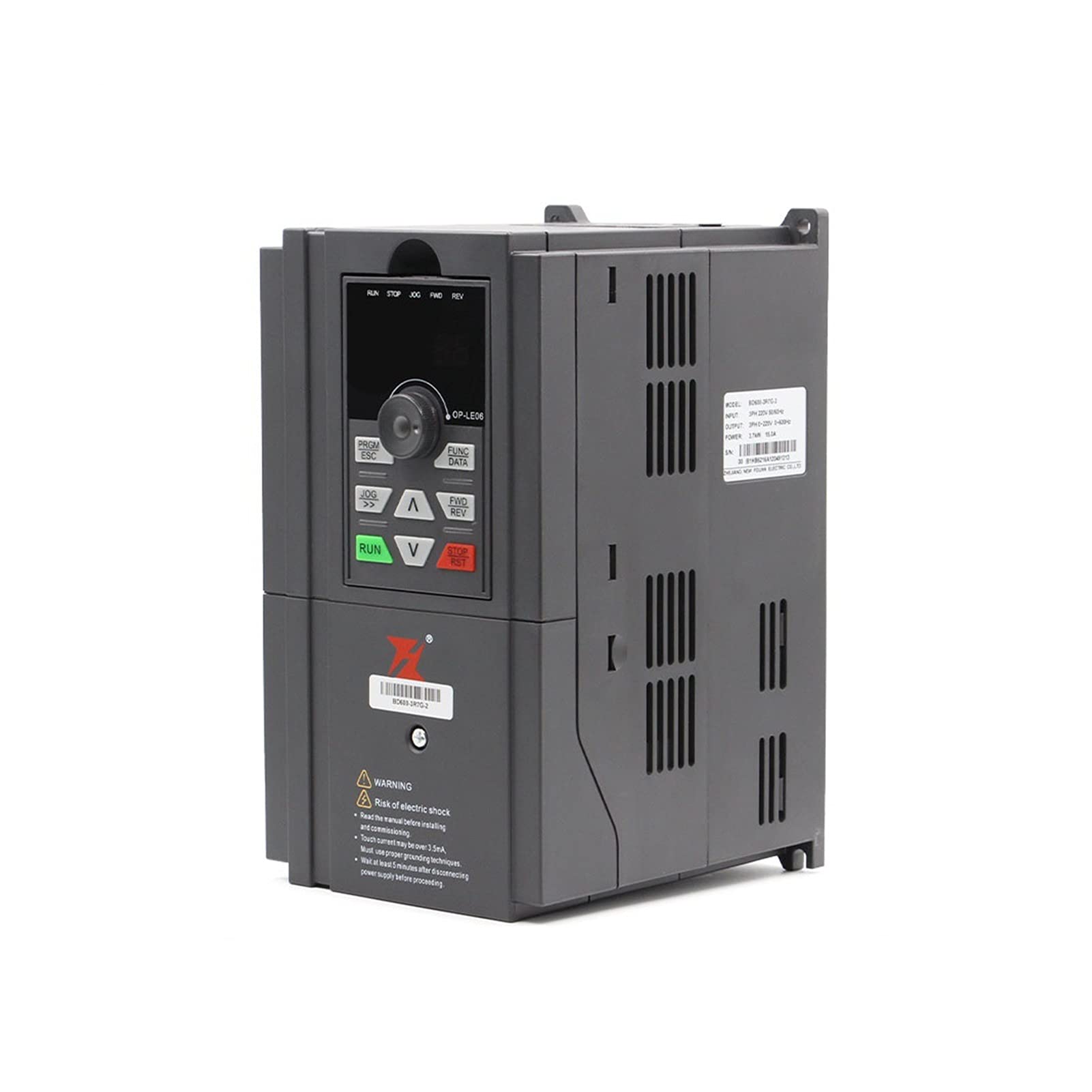 Variatore di Frequenza, Inverter vettoriale 3.7kw. VFD 15A. Azionamento della frequenza variabile di controllo dell'inverter Uscita fase(220)