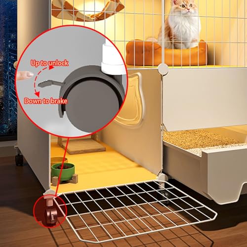 Espace d'exercice idéal pour 1 à 2 chats avec parc modulable à 3 étages - 5