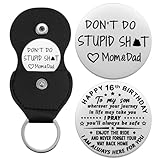 Photo Gallery ukodnus portachiavi con scritta in inglese "to my son per 16 18 20 21 anni, don t do stupid stuff, regalo di compleanno per ragazzi adolescenti da mamma e papà, small, acciaio inossidabile, senza Photo Gallery ukodnus portachiavi con scritta in inglese "to my son per 16 18 20 21 anni, don t do stupid stuff, regalo di compleanno per ragazzi adolescenti da mamma e papà, small, acciaio inossidabile, senza
