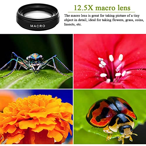 2 in 1 Handy Objektiv Macro Phone Camera Lens,Weitwinkel Makro Objektiv Cell Phone Camera Lens 2 in 1,Macro Lens Clip on Smartphone Objektiv Kit,Phone Kameras Objektiv Kit Universal Objektiv Kit â Bild 7