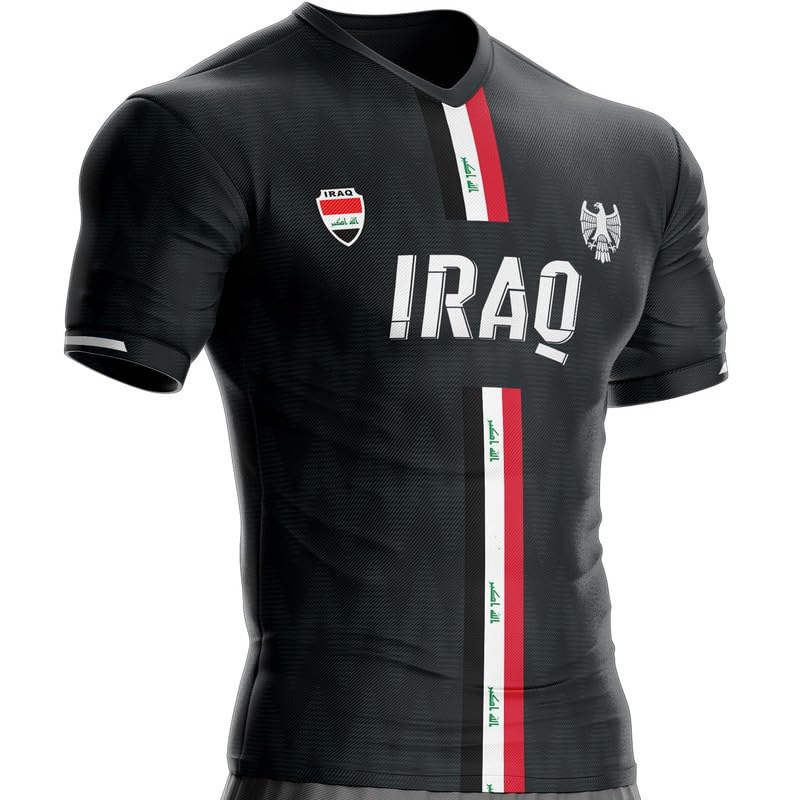 Maillot Irak IQ-51 de football aux couleurs du drapeau irakien pour supporter