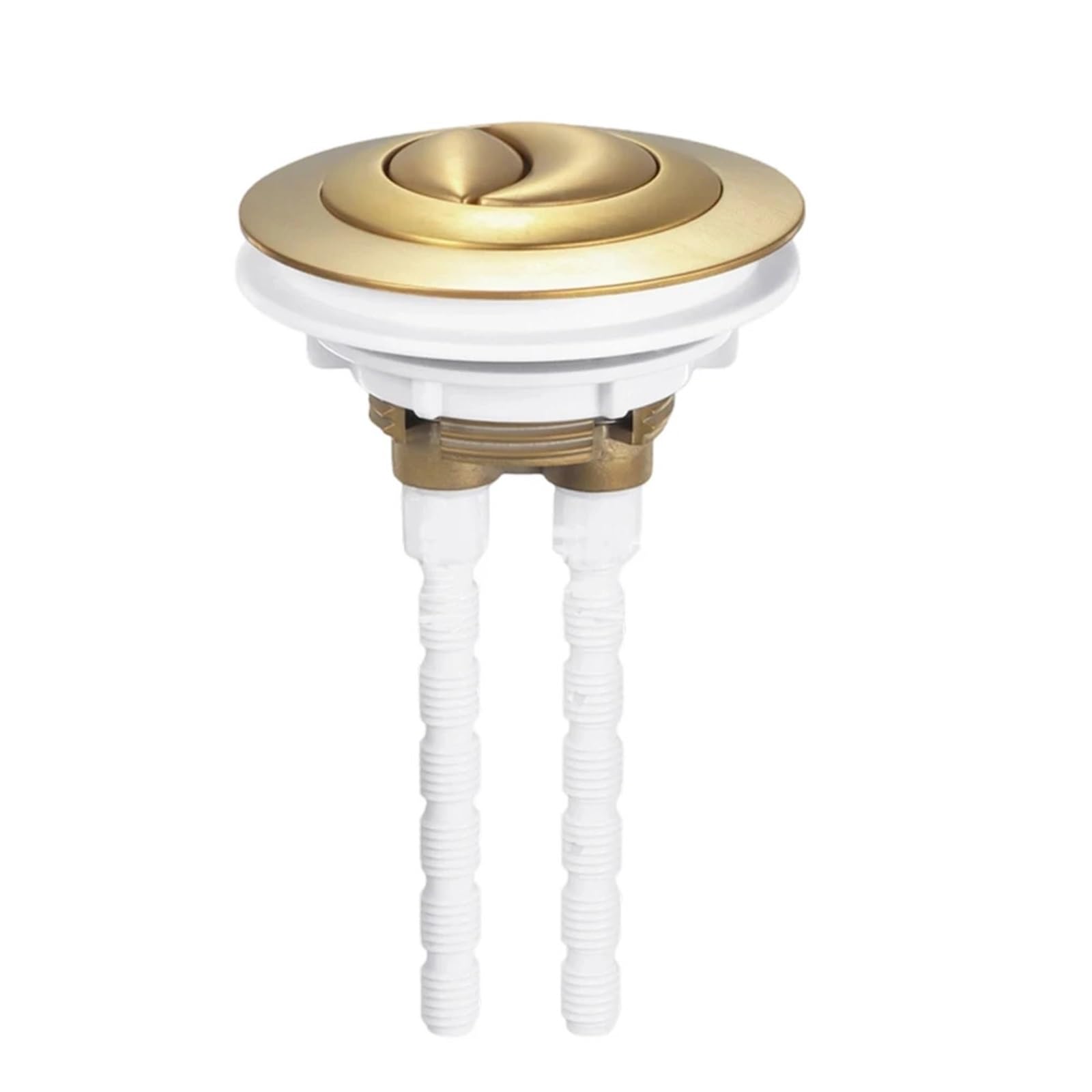 Kxaoxgrc Brushed Gold Toilet Push Button Flush Replacement, Dual Flush Toilet Flusher Kit Cistern Button 100Mm Rod Multicolor(Brushed Gold)