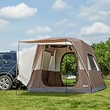 PORTAL Heckzelt 4-5 Personen 2 in 1 Auto Zelt mit Sonnensegel 305x245x220cm 2000mm wasserdicht...