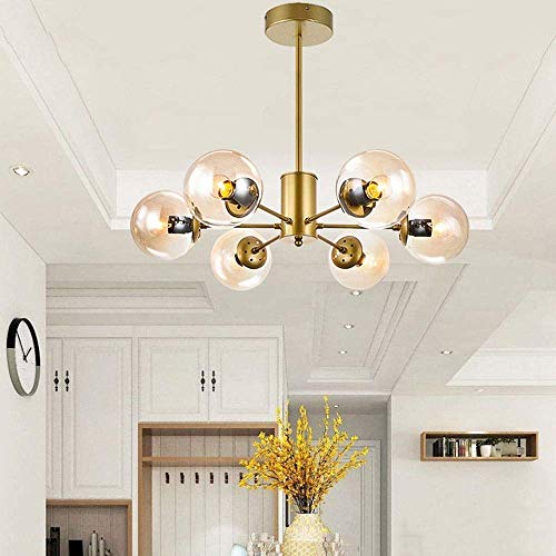 Lustre lignes géométriques au placage or pour intérieur chic - 5