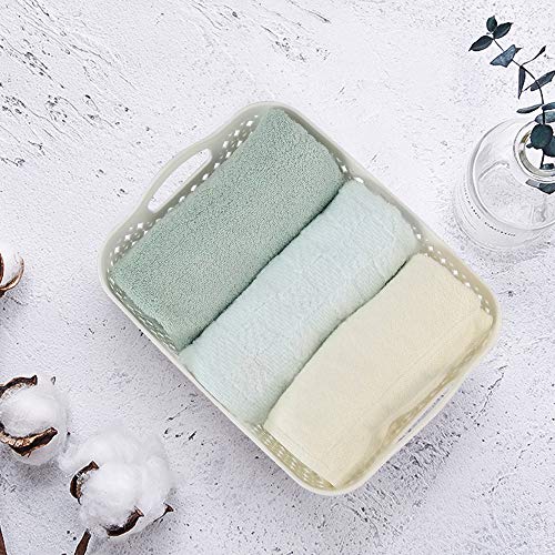 Panier de rangement plastique blanc lot de 6 petits formats pour organiser les placards encombrés - 6