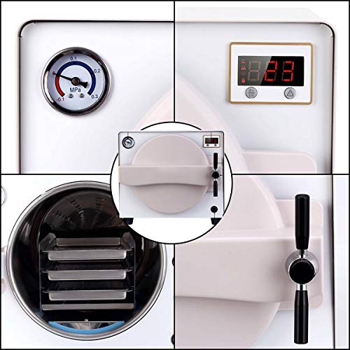 Global-Dental 18L Autoclave Steam Sterilizer Medical Sterilization Lab Equipment Vacuum Steam Machine Mini Lab Euipment - Thumbnail 5