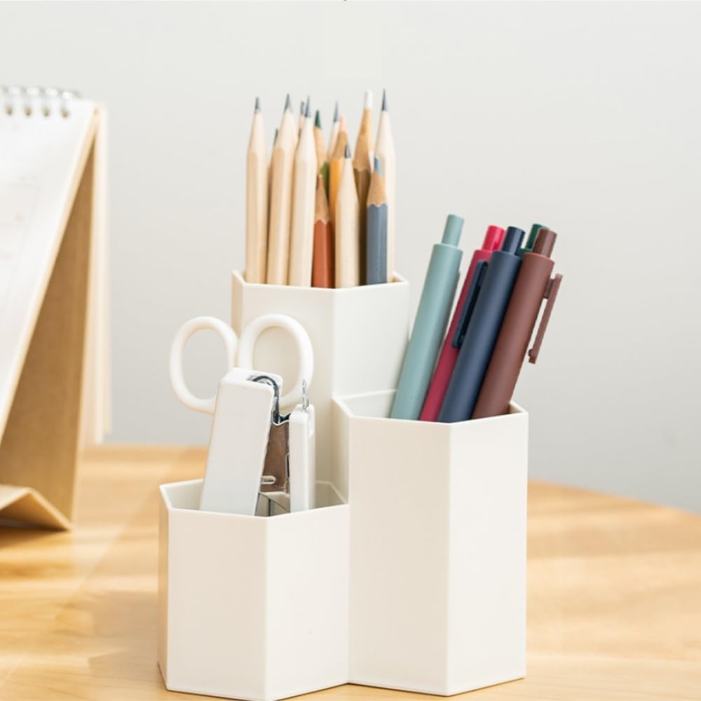 Stifteköcher Stifte Halter Desktop-Stifthalter Desktop-Zubehör For Büro, Schule, Zuhause Schreibtisch-Organizer(White)