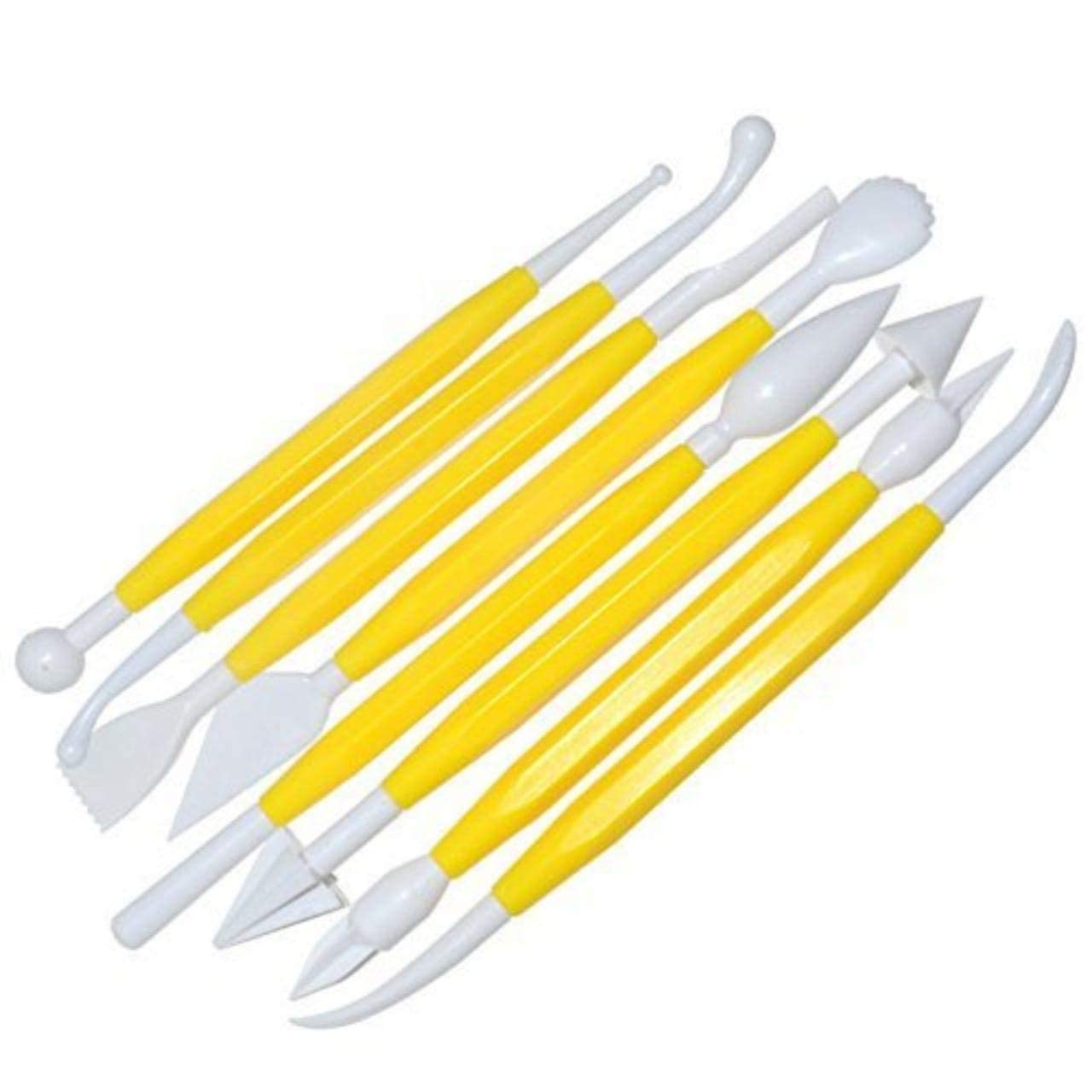 Ochtend ® Sculpting Plastic Tool kit Fondant Cake Flower Decorating Clay sugarcraft 8 Double Sided Tools (Color as Available) 2