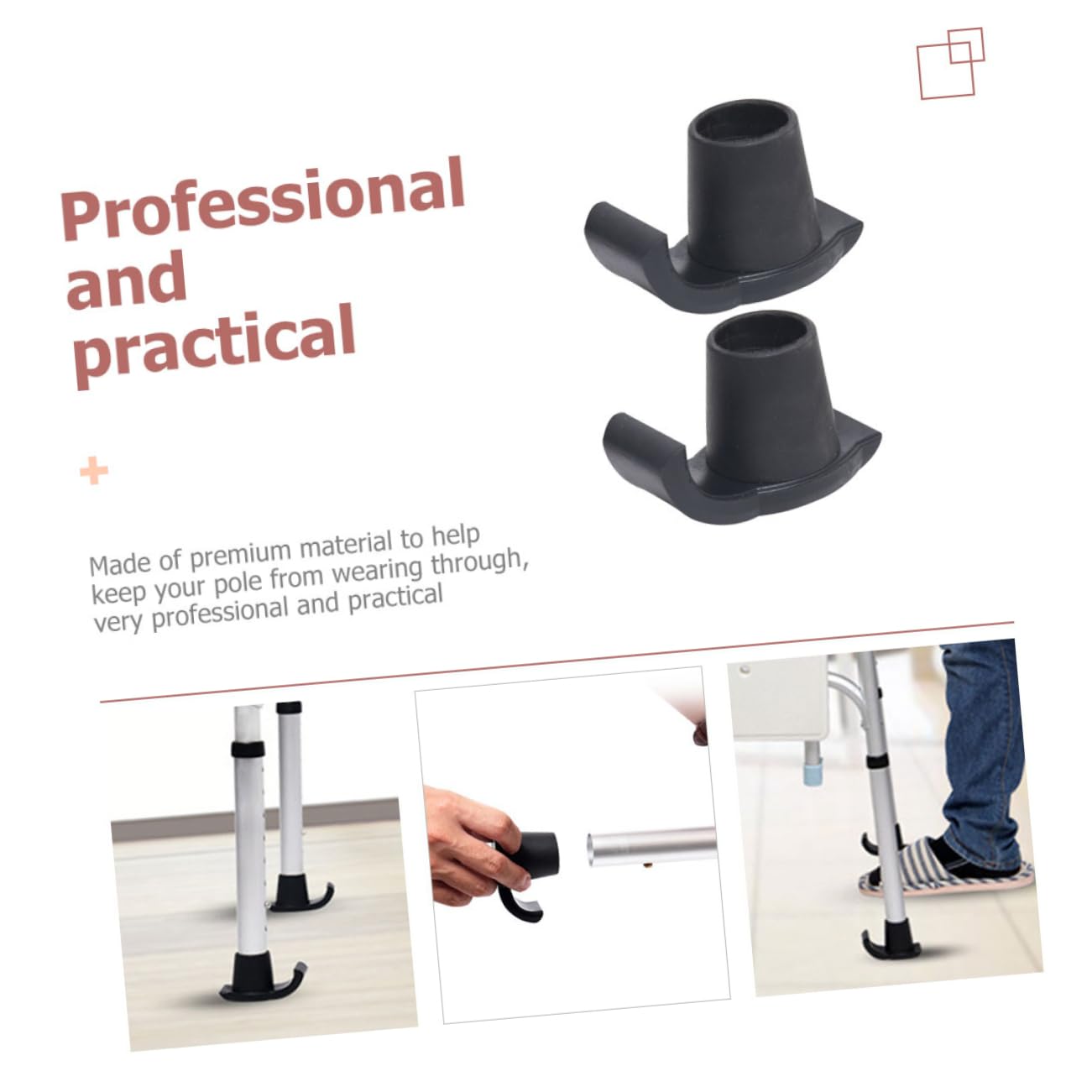 CALLARON 6pezzi Sci Walker Anti-sliding Glides in Nylon di Sci Portatili Antiscivolo per Piedini di Walker Accessori Protezione Sottobicchieri per Superfici Bagnate