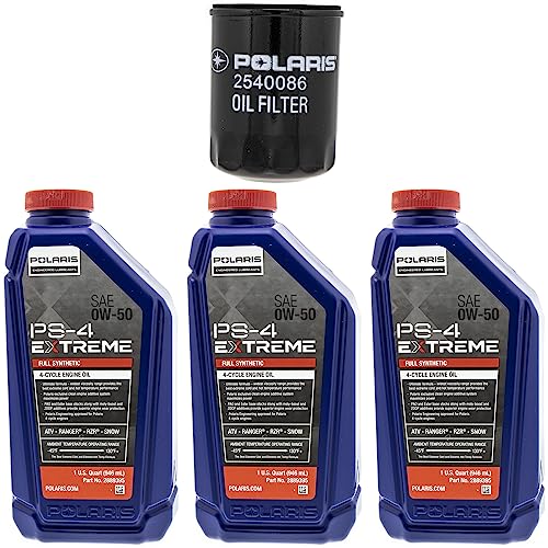 Polaris PS-4 Extreme Synthetic Oil Change Kit with Filter RZR Ranger ACE Crew 900 1000 XP 4 S XC 2540086