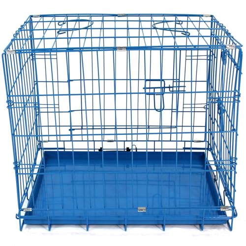 Blue Dog Cage Puppy Metal Training Pet Crate Carrier XS S M L XL Easipet (24