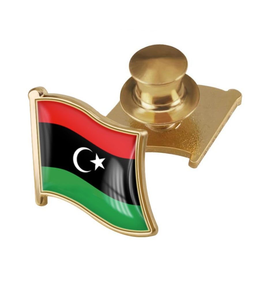 vmcoatdu Country Flag Backs Locking Pin Keepers Locking Clasp Pin Badge International Travel Brooch Metal Alloy Souvenir Pin 0.75x0.7 Inch Small Pin