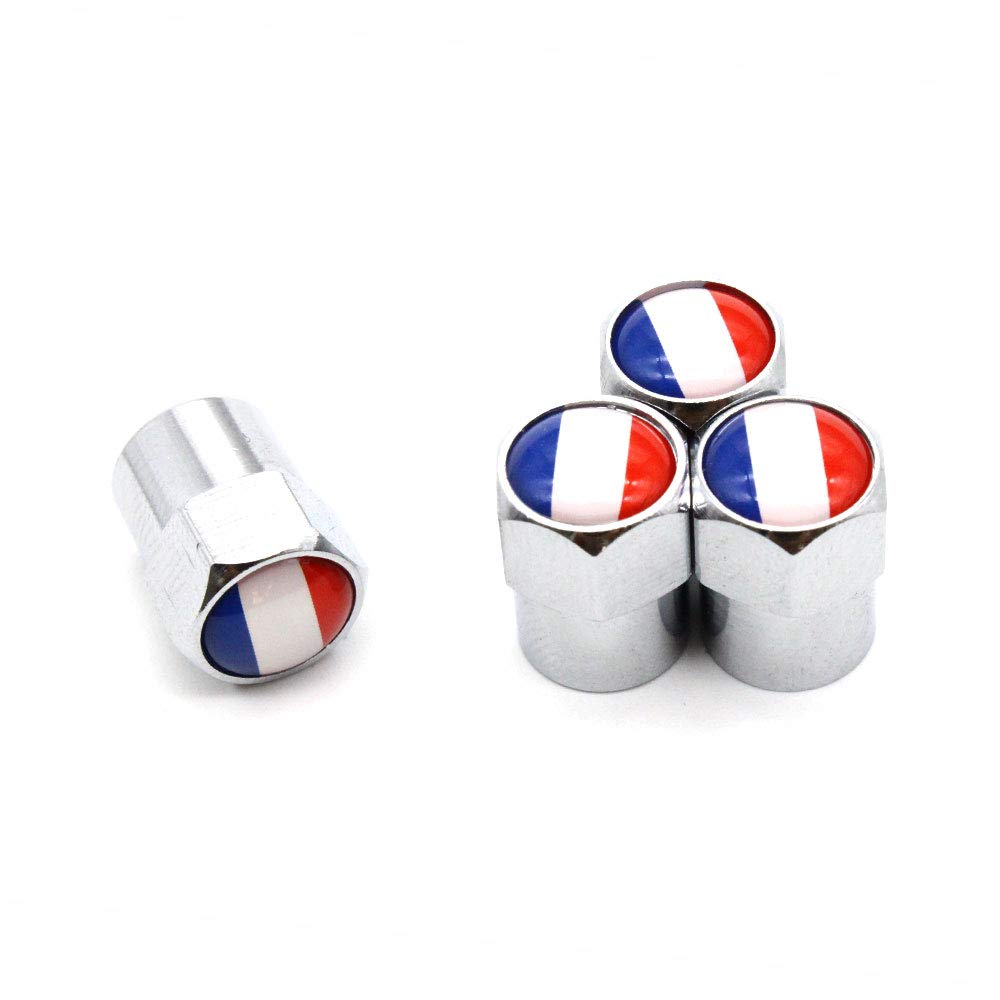 4 Bouchons De Valve Pneu Drapeau Anglais - Alliage Aluminium/Cuivre - Noir - Pour Voitures