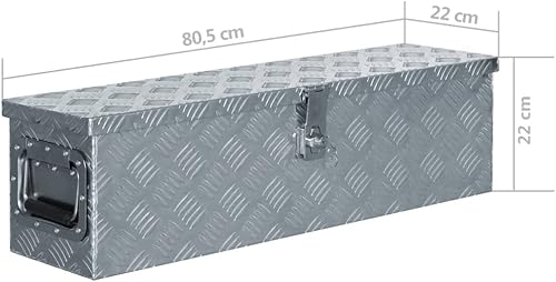 Miniatura 7 de homiuse Caja de herramientas de metal de 10.4 galones para camión, cama, caja de almacenamiento, caja de herramientas para camión, caja de