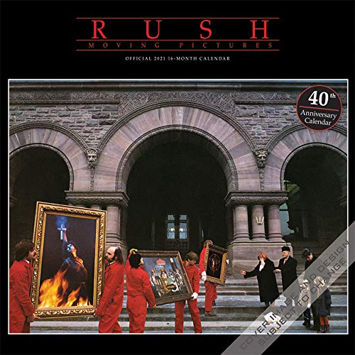 Rush 2021 12 x 12 Inch Monthly Square Wall Calendar, Music Progressive Rock