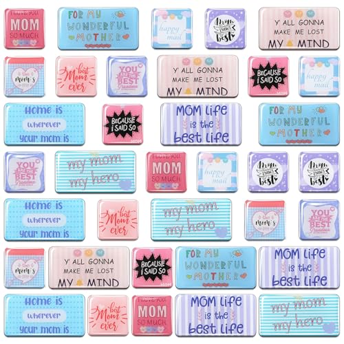 36 Pcs Mother's Day Refrigerator Magnets, Cute Magnet Gift Sets for Women Great Gifts Refrigerator Magnets Cool Fridge Magnets Sayings Magnets for Moms Wife Funny Birthday Present (Mother)