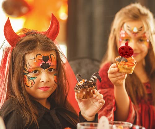 8 Pcs Halloween Molds, Halloween Silicone Mold For Chocolate Resin, Pumpkin Skelton Hand Spider Ghost Witch Pumpkin Fondant Mold Skull Mini Candy Mold Silicone Baking Mold For Halloween Party Cupcake #TOP5