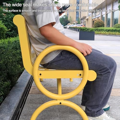 Outdoor Patio Garden Bench Park Seat Chair, 3 Person Garden Benches for Outdoors, Metal Park Bench with Backrest and Armrests, All-Weather Outdoor Bench That Never Fade(Green,120cm/47.2in) - Image 7