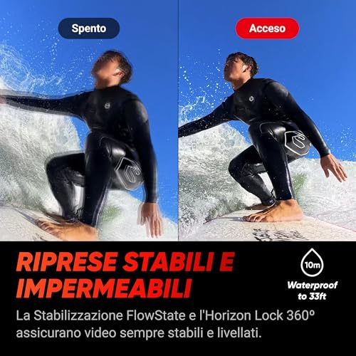 Ace Pro - Action cam impermeabile Co-disegnata con Leica, sensore da 1/1.3" e riduzione del rumore per una qualità d'immagine imbattibile, 4K120fps, schermo orientabile da 2,4" e funzioni AI - Gadget - Immagine 6
