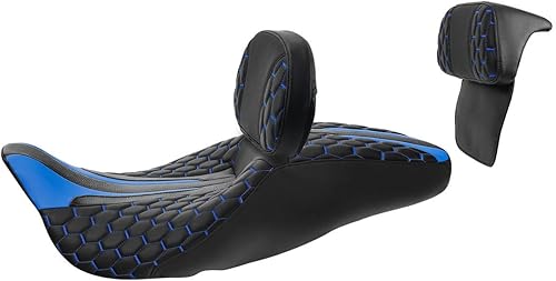 Miniatura 5 de C.C. RIDER Asiento de turismo de perfil bajo, asiento de pasajero para Harley Davidson Touring Road King Street Glide Road Glide Electra Glide CVO