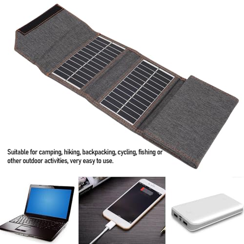Chargeur de Téléphone Solaire Imperméable et Panneau Pliable Énergie 5V USB