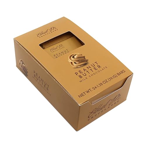 ETHEL M Chocolates Juego de 24 cajas de chocolate prémium (mantequilla de maní de chocolate con leche)