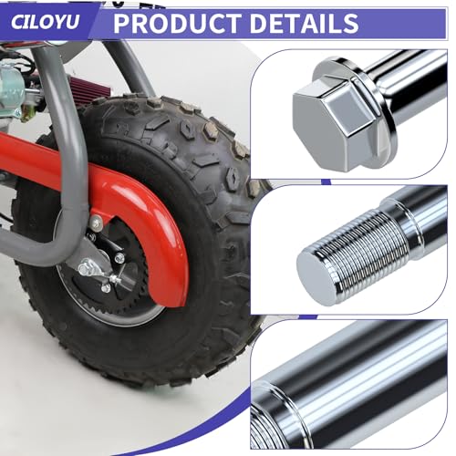 Image of 14mm 290mm Mini Bike Rear Wheel Axle Nut Kit with 6202RS Rear Bearing Compatible with Coleman CT200U-EX BT200X 196CC 200CC 6.5HP Mini Bike Powersports Accessories Parts 15mm Chain Adjuster