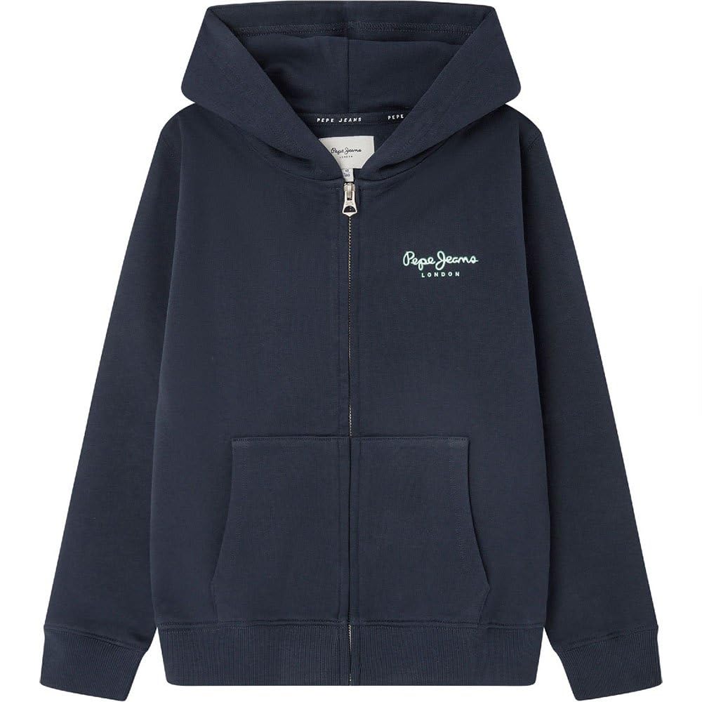 Pepe Jeans Eddie Zip Felpa con Cappuccio Bambini e Ragazzi