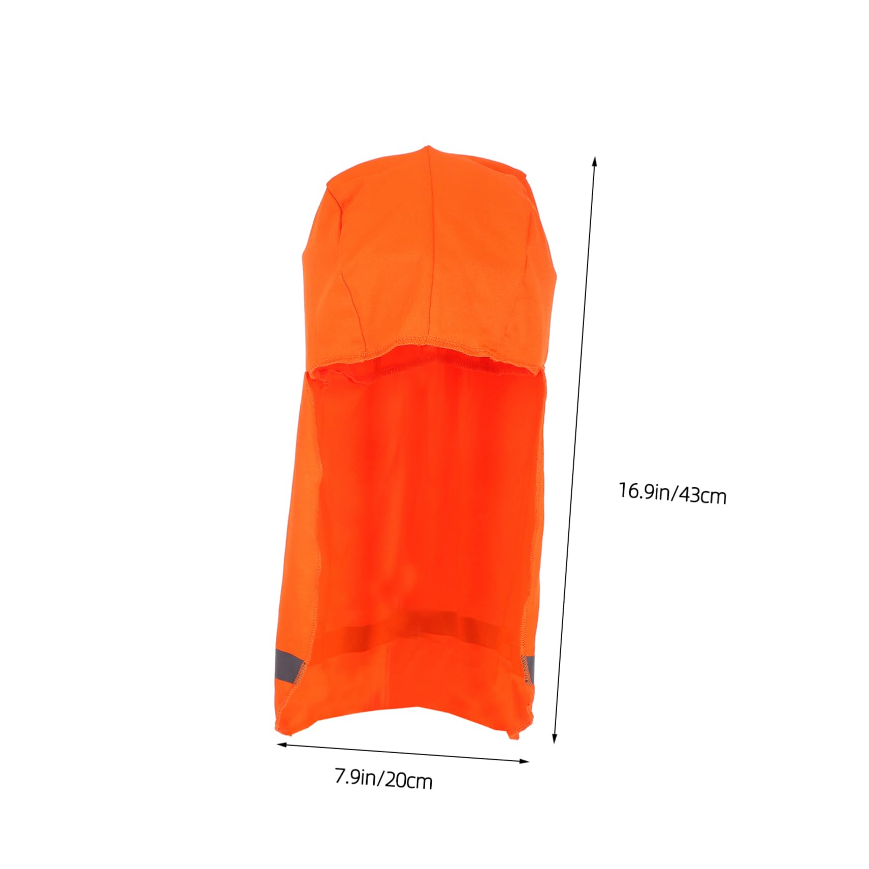 DOITOOL Reflective Cooling Skull Cap with Neck Shade Elastic Sun Protection Hat for Outdoor Activities Sweat Wicking Hard Hat Liner Versatile UV Cover for Cycling Fishing Camping and More Orange