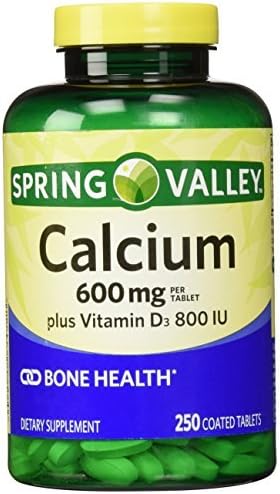 Spring Valley Natural Vitamin D Bone Health Calcium- 600mg and 250 tablets by Spring Valley