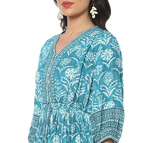 Image of BIBA Women's Fit and Flare Maxi Dress