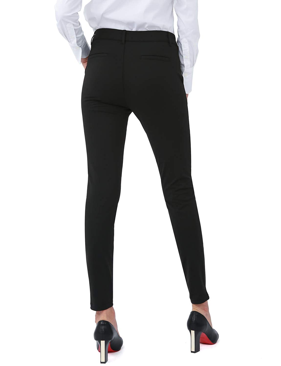 Bamans Pantalons Stretch Femme Skinny Jeggings Denim Pantalons à Enfiler Taille élastique Legging Stretch décontracté Quotidien Confortable fit Pantalon décontracté