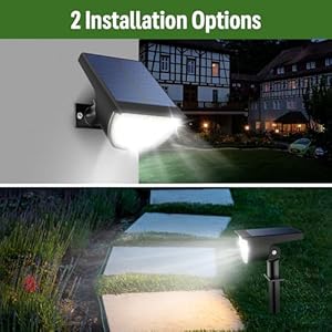 Solar Lights Outdoor Waterproof IP65 76 LED 3 Lighting Modes Solar Spot Lights Yard Garden Landscape Pathway Solar Lights for Outside Cool White 4 Pack