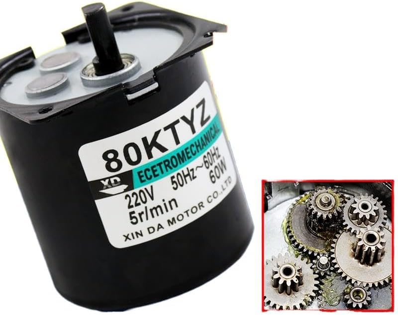 80KTYZ Permanent Magnet Synchronous Motor AC 220V 60W mini low-speed small motor reversing gear motor - (Speed: 30rpm)