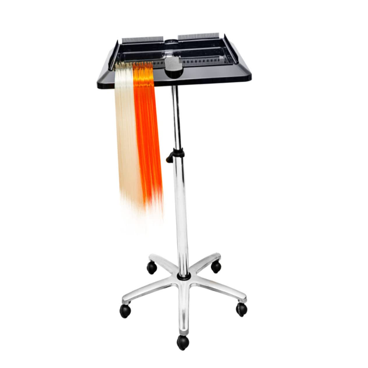 NOLITOY Height Wig Holder Cart with Rotatable Pulley Movable Hair Extension Tool Storage Trolley for Salon Home Use