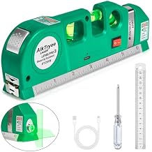 Level Tool Laser Level Leveler tool Cross Line Vertical and Horizontal Line with USB Rechargeable for Picture Hanging cabinets Tile Walls by AikTryee.