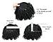 Ms Fenda Hair Raw Remy Virgin Peruvian Human Hair Natural Color Afro Kinky Curly Hair Piece Clip-in Top Closure Ponytail (12inch, Natural Black)