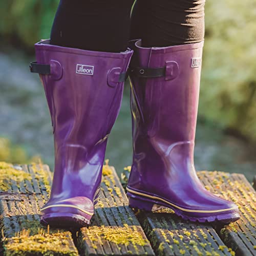 Jileon Extra Wide Calf Rain Boots - Ideal for Wide Feet, Ankles & Calves - Fit 16 to 23” Calves - Durable & Waterproof - Thumbnail 5