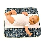 Ah Goo Baby The Plush Pad Portable Travel Changing Pad with Memory Foam, Blueberry Pattern