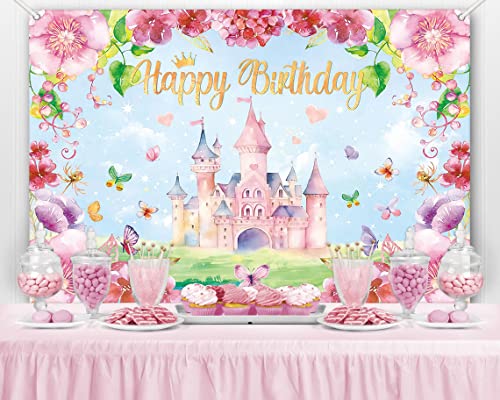 Fondo para fiesta cumpleaños princesa 8x6 ft rosa miniatura 5