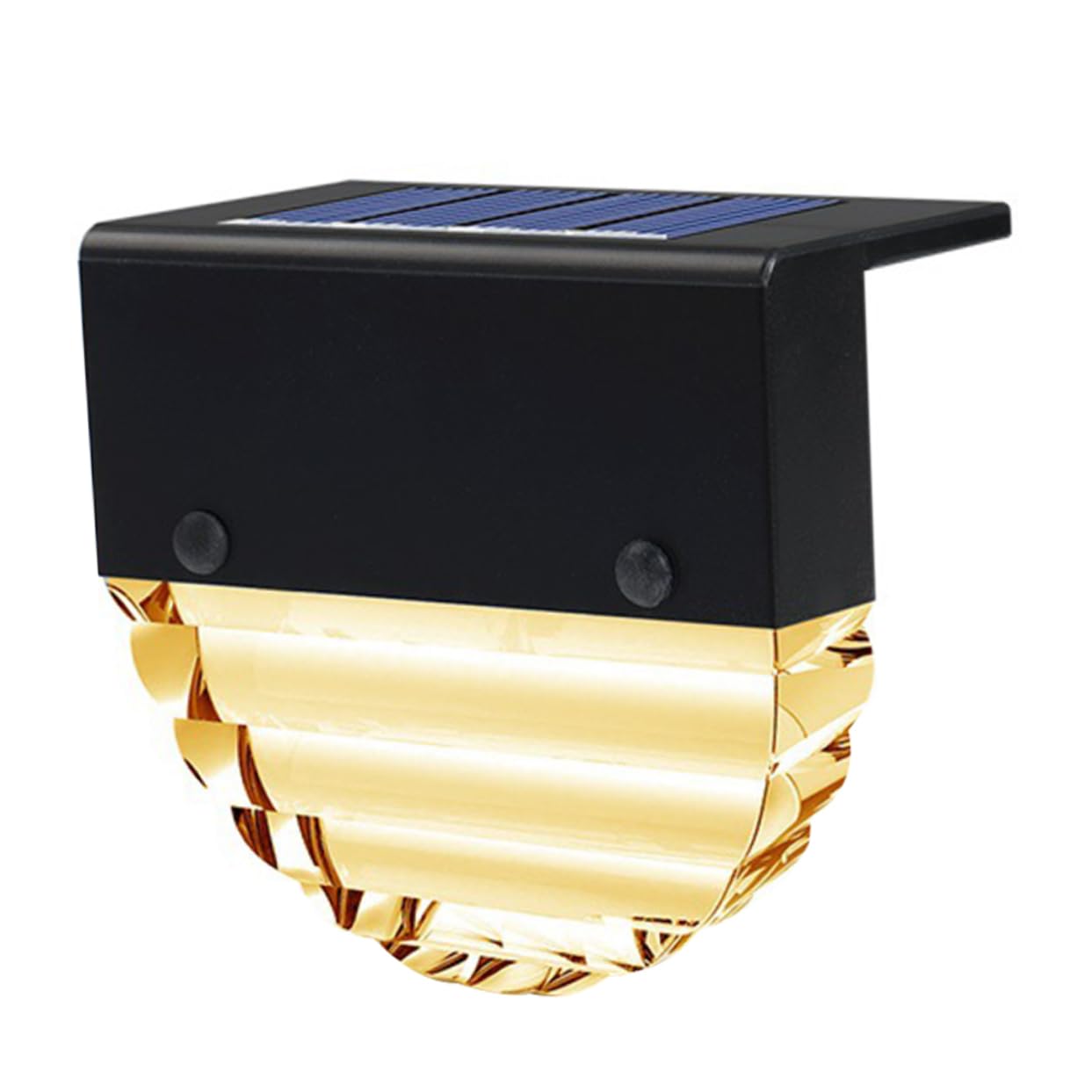 KALLORY 1Pc Outdoor Solar Stair Light LED Garden Decoration Lamp with Intelligent Light Control for Pathway Fences and Balconies Hours Illumination